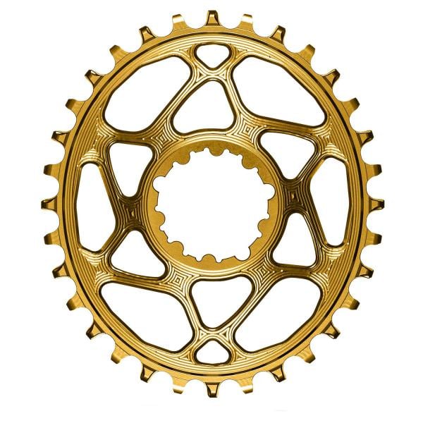 ABSOLUTE BLACK PLATO OVAL SRAM DIRECT MOUNT BOOST 3MM OFFSET GOLD