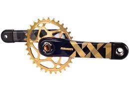 ABSOLUTE BLACK PLATO OVAL SRAM DIRECT MOUNT BOOST 3MM OFFSET GOLD